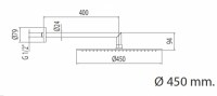 TRESGRIFERIA DUCHA 450 A PARED